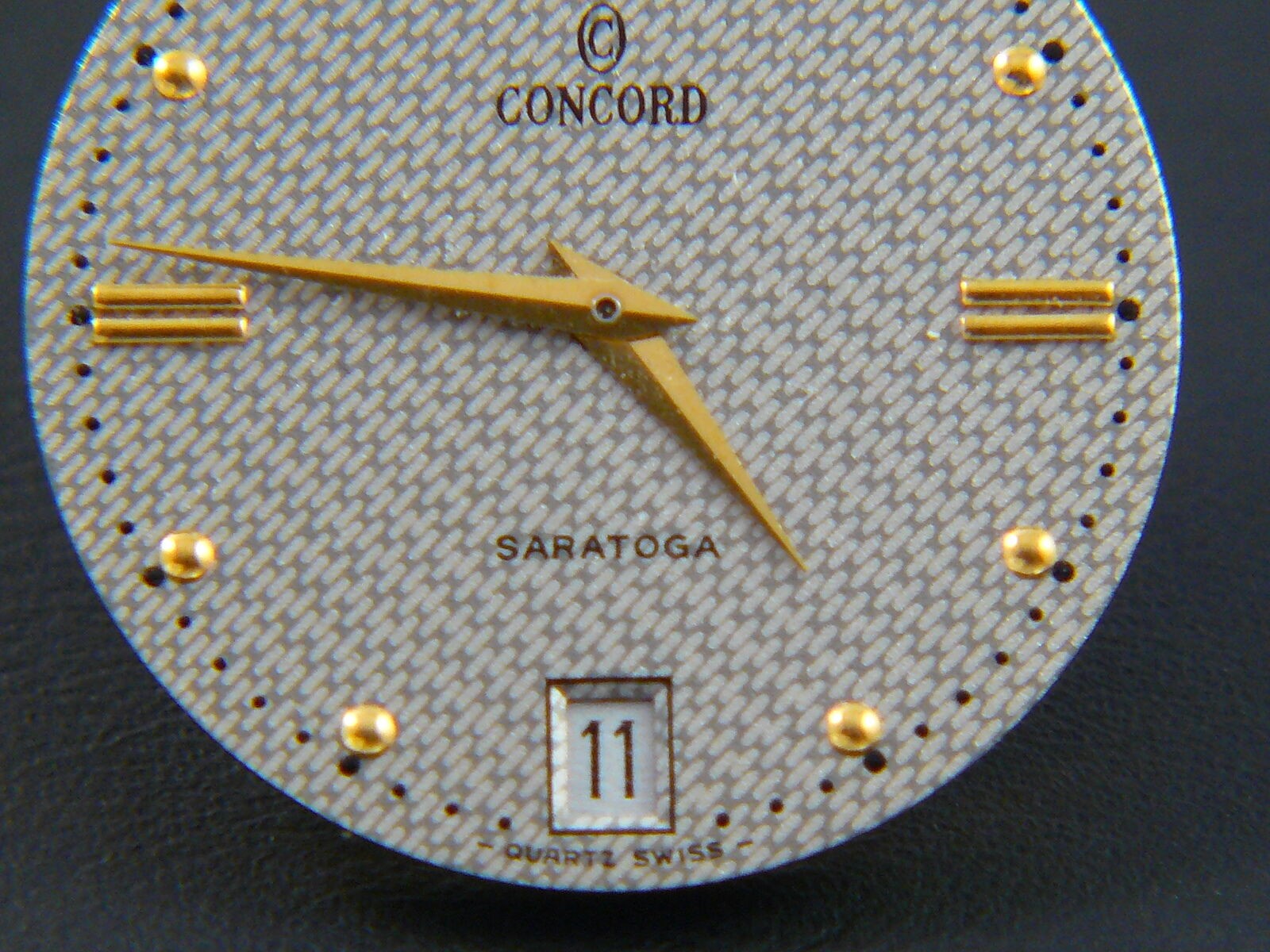 Concord Saratoga Silver-Gold cadran, aiguilles, date, incompl. ETA mouv....